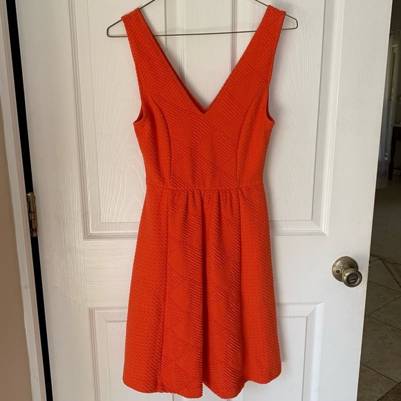 Anthropologie Maeve Double V Skater Flare Mini Dress EUC Size - 2 - Picture 4 of 11